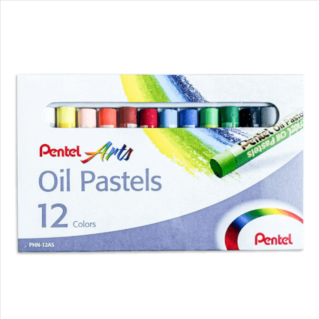 สีชอล์คผสมเทียน Pentel 12 สี_1